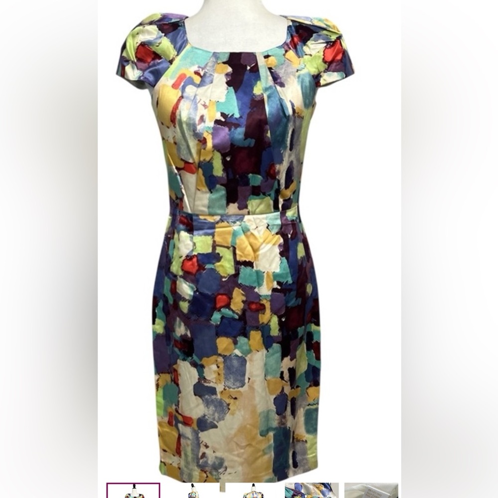 Sandra Angelozze silk and cotton dress, size 34
Colorful Abstract Print Dress